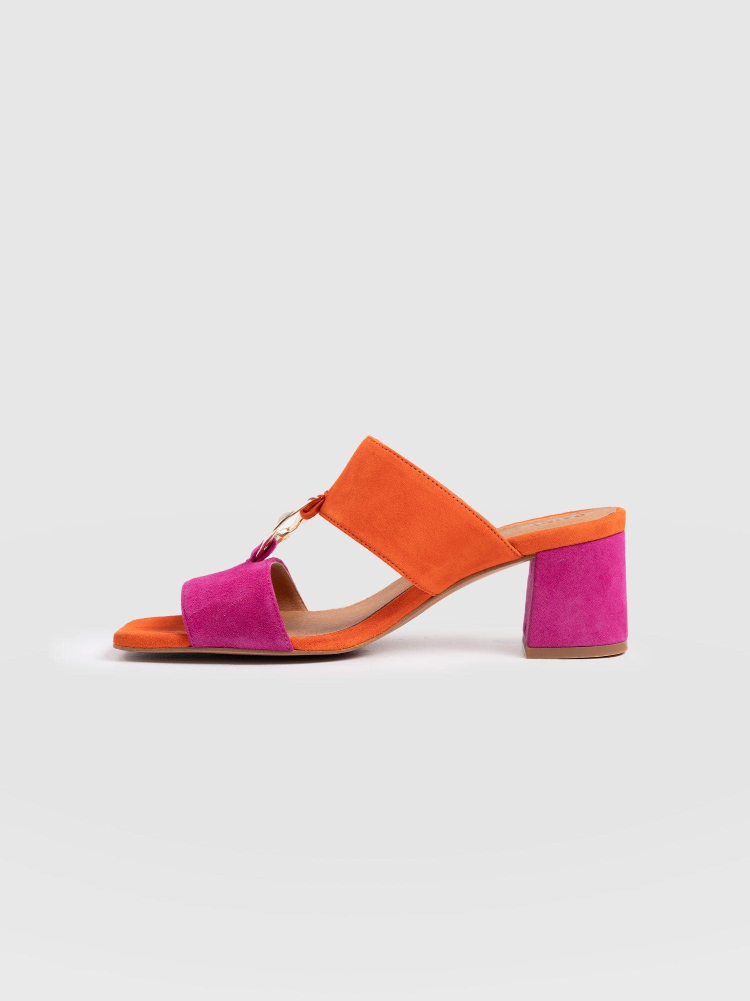 Vivienne Heeled Mules - Pink/Orange - Women's Shoes | Saint + Sofia® EU